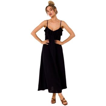 Textil Ženy Krátké šaty Made Of Emotion Dámské midi šaty Lan M743 černá Černá
