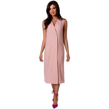Bewear Krátké šaty Dámské midi šaty Annaree B254 růžová - Růžová