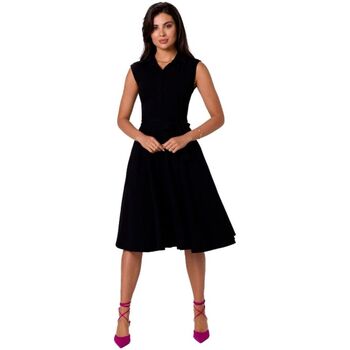 Bewear Krátké šaty Dámské midi šaty Isodamors B261 černá - Černá