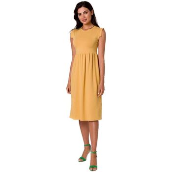 Textil Ženy Krátké šaty Bewear Dámské midi šaty Clariwse B262 medová Žlutá