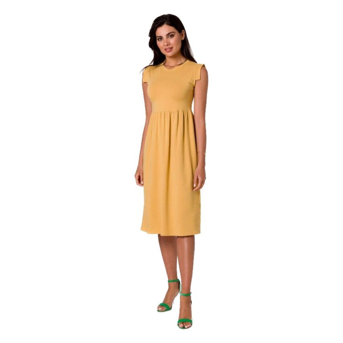 Textil Ženy Krátké šaty Bewear Dámské midi šaty Clariwse B262 medová Žlutá