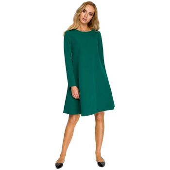 Stylove Krátké šaty Dámské mini šaty Flonor S137 tmavě zelená - Zelená