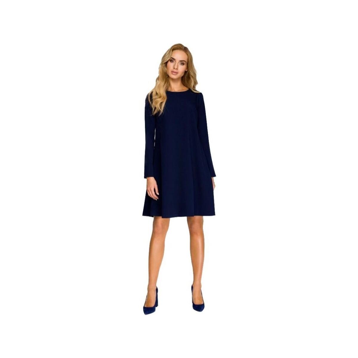 Textil Ženy Krátké šaty Stylove Dámské mini šaty Flonor S137 tmavě modrá Tmavě modrá