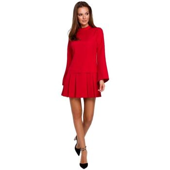 Makover Krátké šaty Dámské mini šaty Sebiloena K021 červená - Červená