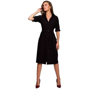 Textil Ženy Krátké šaty Stylove Dámské midi šaty Gynefach S230 černá Černá