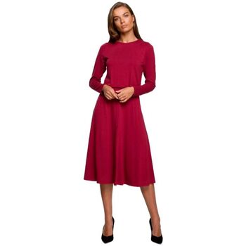 Stylove Krátké šaty Dámské midi šaty Guevere S234 višňová - Červená