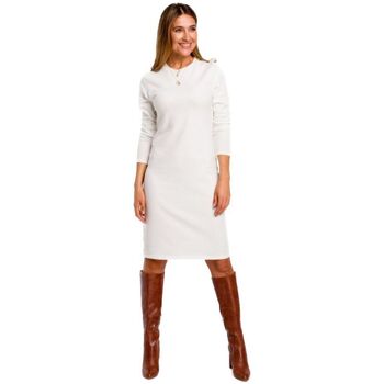 Textil Ženy Krátké šaty Stylove Dámské mini šaty Estrilon S178 ecru Bílá