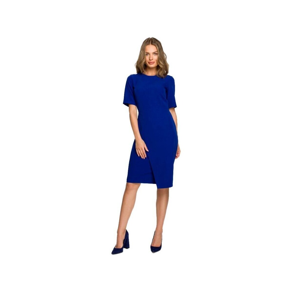 Textil Ženy Krátké šaty Stylove Dámské mini šaty Estridamor S317 chrpově modrá Tmavě modrá