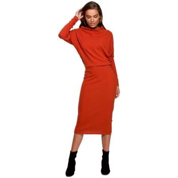Textil Ženy Krátké šaty Stylove Dámské midi šaty Essynte S245 cihlově červená Červená