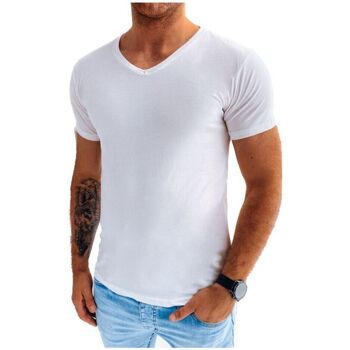 D Street Trička s krátkým rukávem Pánské tričko s krátkým rukávem Tomnin ecru - Bílá