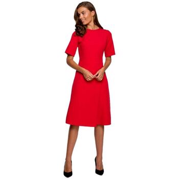 Textil Ženy Krátké šaty Stylove Dámské midi šaty Lyonete S240 červená Červená