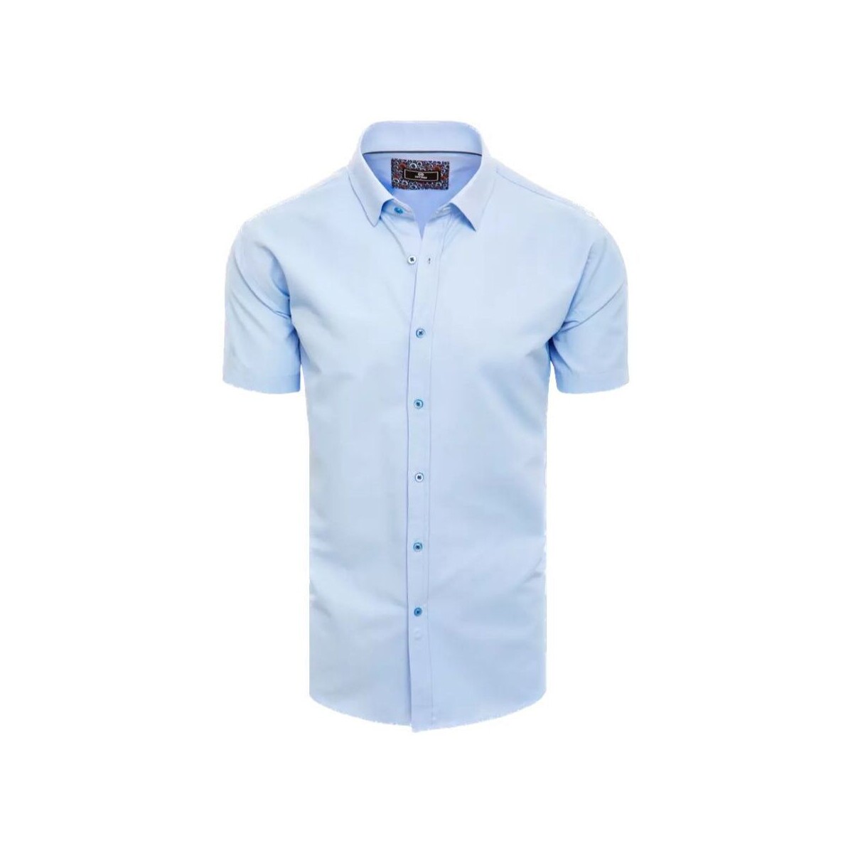 Textil Muži Košile s dlouhymi rukávy D Street Pánská košile s krátkým rukávem Mignanat světle modrá Modrá