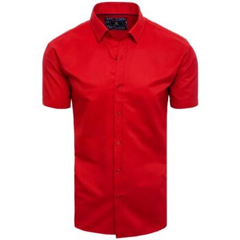 D Street Košile s dlouhymi rukáv Pánská košile s krátkým rukávem Ulnik červená - Červená