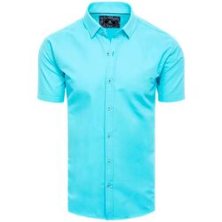 Textil Muži Košile s dlouhymi rukávy D Street Pánská košile s krátkým rukávem Tegnunil světle modrá Modrá