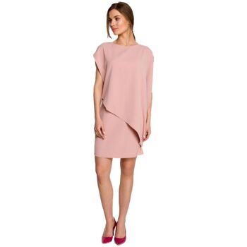 Textil Ženy Krátké šaty Stylove Dámské mini šaty Ishilla S262 pudrová růžová Růžová