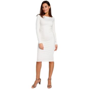 Stylove Krátké šaty Dámské midi šaty Essylte S152 ecru - Bílá