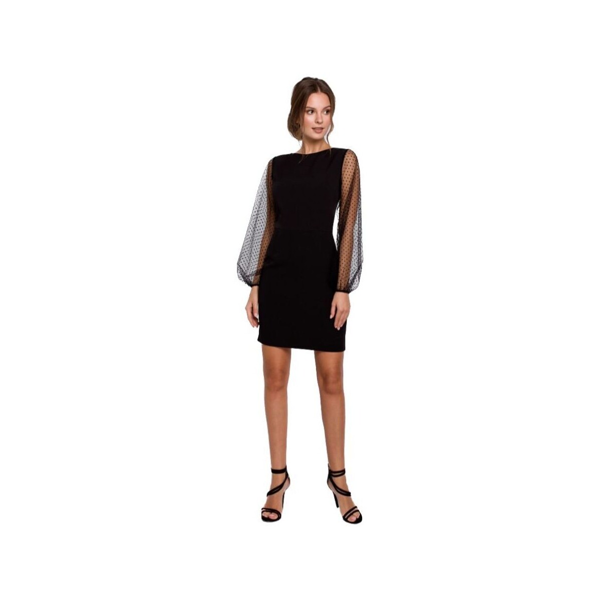 Textil Ženy Krátké šaty Makover Dámské mini šaty Lyneramurs K032 černá Černá