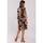 Textil Ženy Krátké šaty Stylove Dámské květované šaty Iseulon S214 černo-růžová Černá/Růžová