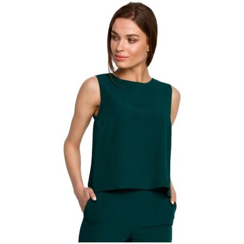 Textil Ženy Tílka / Trička bez rukávů  Stylove Dámské tílko Amfodas S257 zelená Zelená