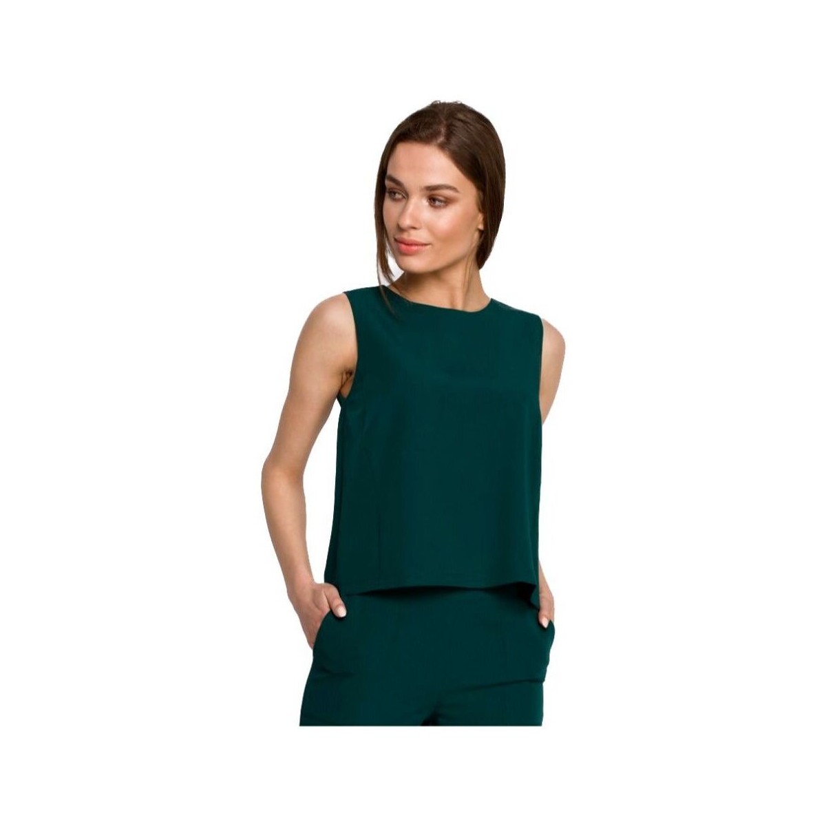 Textil Ženy Tílka / Trička bez rukávů  Stylove Dámské tílko Amfodas S257 zelená Zelená