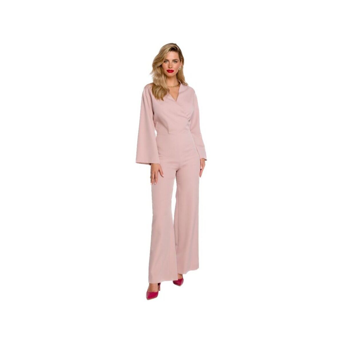 Textil Ženy Overaly / Kalhoty s laclem Makover Dámský overal Likatan K147 světle růžová Růžová