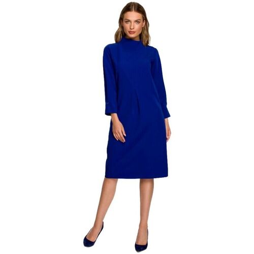 Textil Ženy Krátké šaty Stylove Dámské mini šaty Annangaine S318 chrpově modrá Tmavě modrá