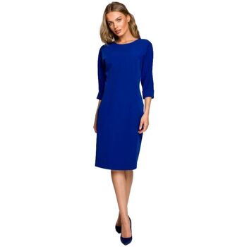 Stylove Dámské mini šaty Lyovere S324 chrpově modrá Tmavě modrá
