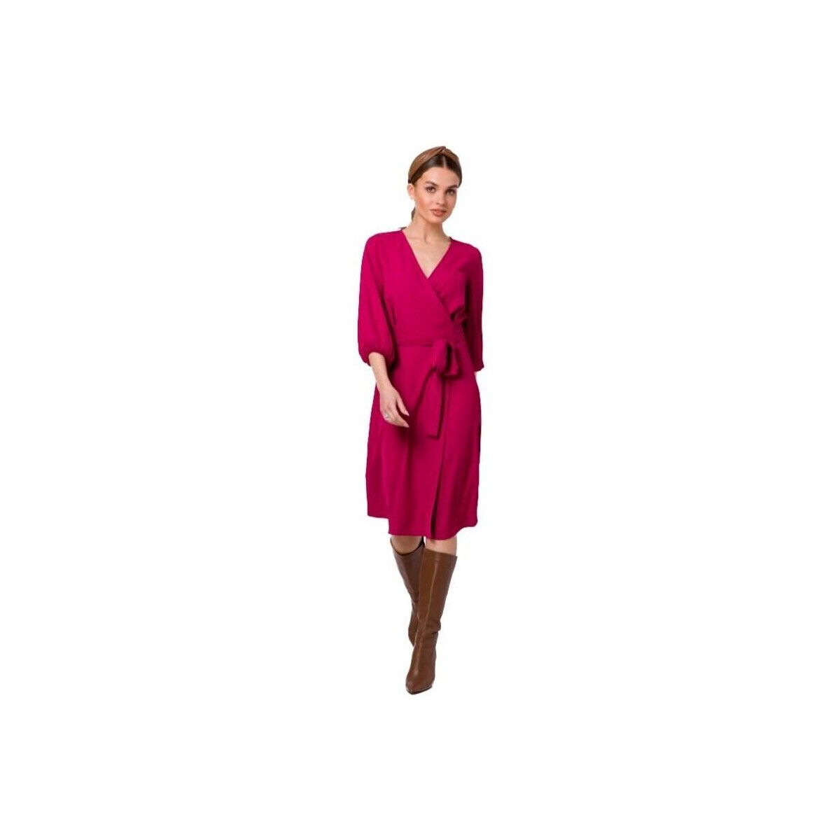 Textil Ženy Krátké šaty Stylove Dámské mini šaty Outak S340 švestková Růžová
