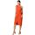 Textil Ženy Krátké šaty Makover Dámské midi šaty Lynedamor K160 korálová Oranžová
