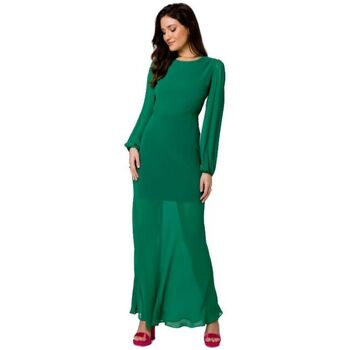Textil Ženy Krátké šaty Makover Dámské maxi šaty Annare K166 světle zelená Zelená