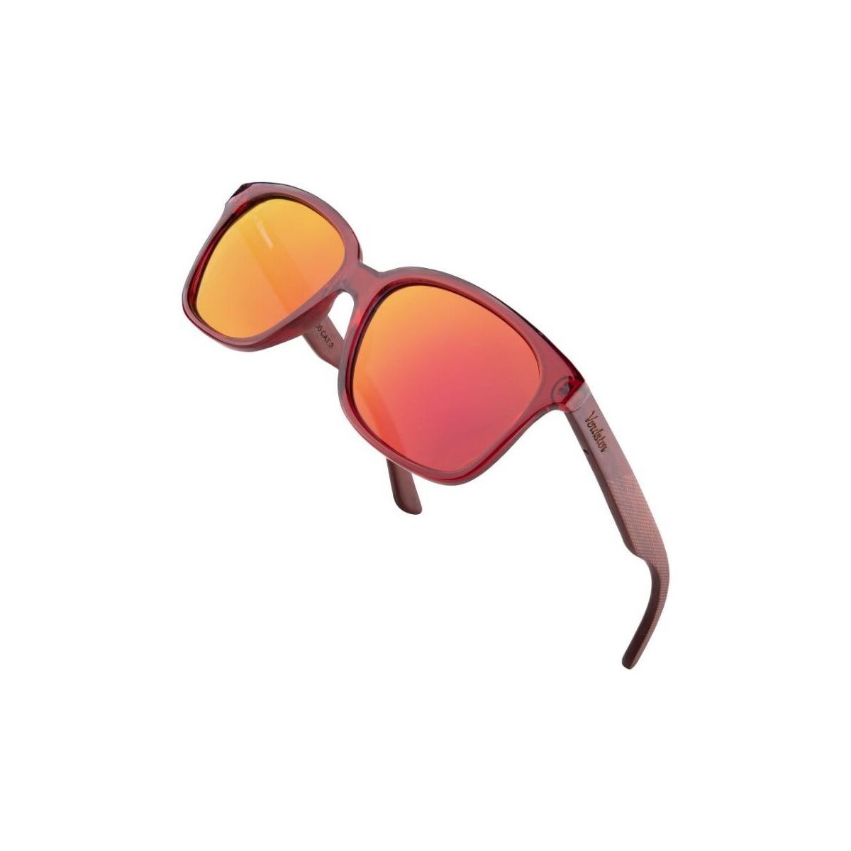 Hodinky & Bižuterie Ženy sluneční brýle Verdster sluneční brýle Lyon Hranaté oranžová sklíčka červená Červená