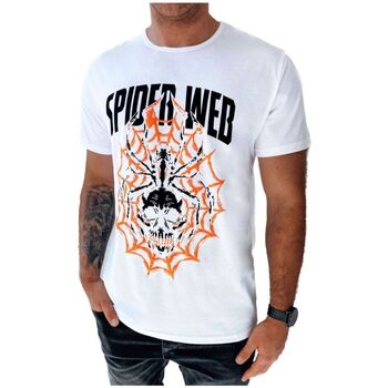 Textil Muži Trička s krátkým rukávem D Street Pánské tričko s potiskem Ikelin bílá Bílá