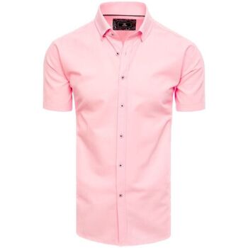 D Street Košile s dlouhymi rukáv Pánská košile s krátkým rukávem Borkemi růžová - Růžová