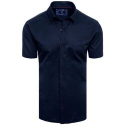 Textil Muži Košile s dlouhymi rukávy D Street Pánská košile s krátkým rukávem Lleddaden tmavě modrá Tmavě modrá