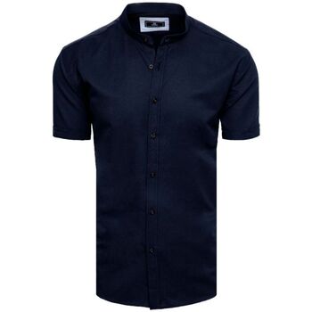 Textil Muži Košile s dlouhymi rukávy D Street Pánská košile s krátkým rukávem Brello tmavě modrá Tmavě modrá