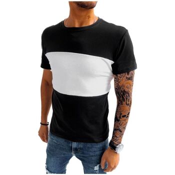 Textil Muži Trička s krátkým rukávem D Street Pánské tričko s krátkým rukávem Modur černá Černá