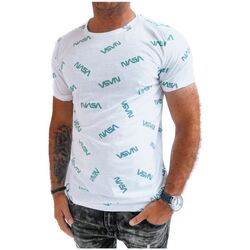 Textil Muži Trička s krátkým rukávem D Street Pánské tričko s potiskem Leorlon bílá Bílá