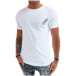 Textil Muži Trička s krátkým rukávem D Street Pánské tričko s krátkým rukávem Baldumar bílá Bílá