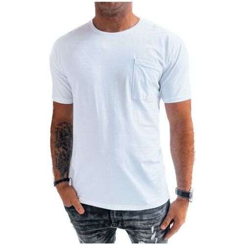 Textil Muži Trička s krátkým rukávem D Street Pánské tričko s krátkým rukávem Taberis bílá Bílá