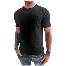 Textil Muži Trička s krátkým rukávem D Street Pánské tričko s krátkým rukávem Gahmurlin černá Černá