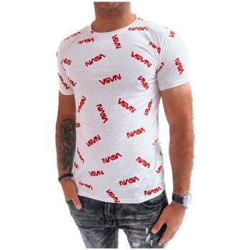 Textil Muži Trička s krátkým rukávem D Street Pánské tričko s potiskem Taffire bílá Bílá