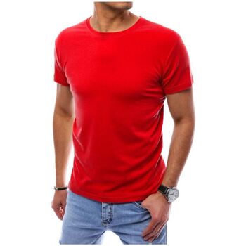 D Street Trička s krátkým rukávem Pánské tričko s krátkým rukávem Glatice červená - Červená