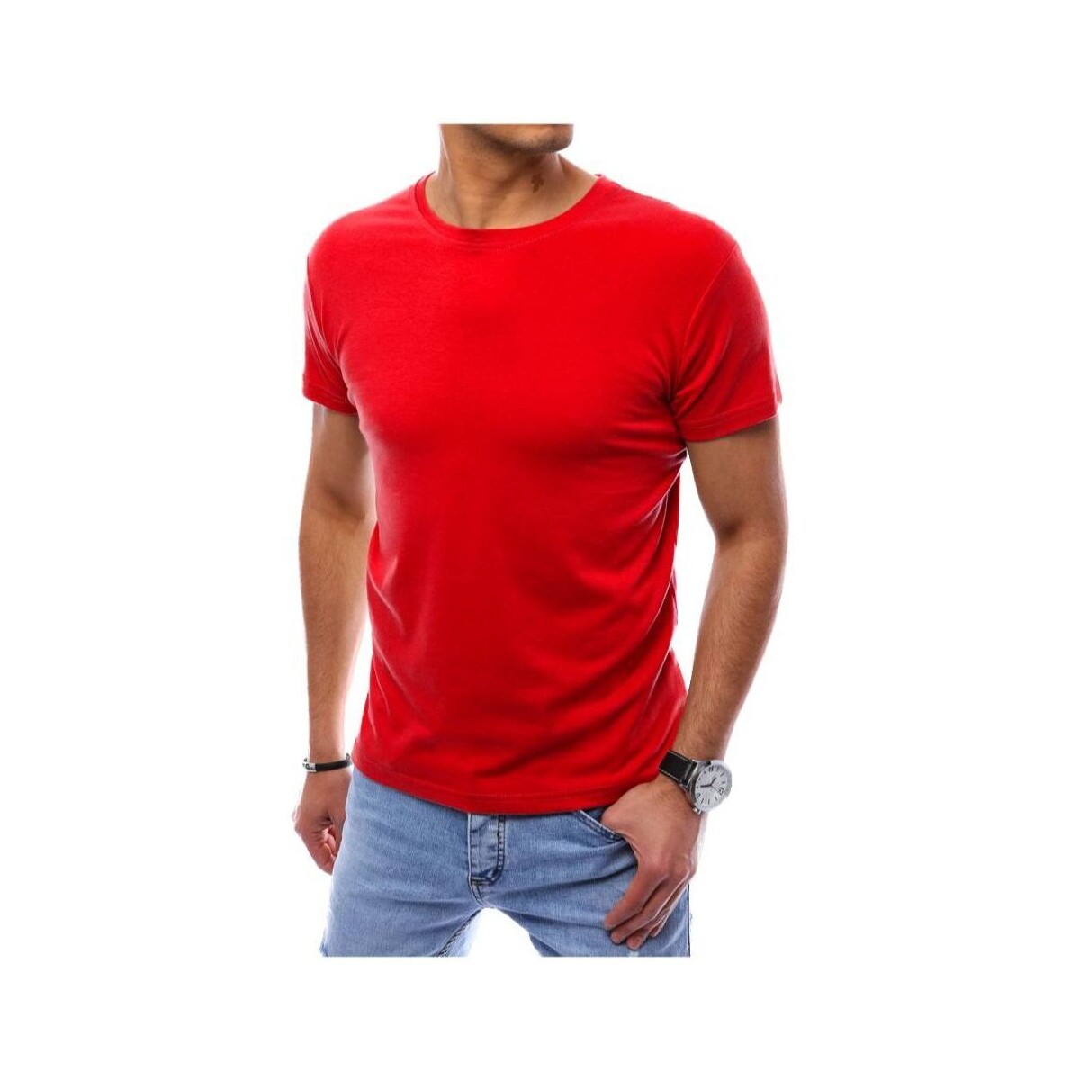 Textil Muži Trička s krátkým rukávem D Street Pánské tričko s krátkým rukávem Glatice červená Červená