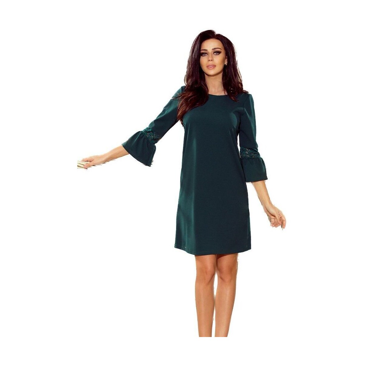 Textil Ženy Krátké šaty Numoco Dámské společenské šaty Margret tmavě zelená Zelená