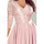 Textil Ženy Krátké šaty Numoco Dámské krajkové šaty Nicolle pudrová růžová Růžová