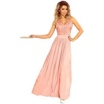 Numoco Krátké šaty Dámské společenské šaty Lea pastelová růžová - Růžová