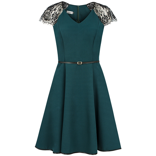 Textil Ženy Krátké šaty Numoco Dámské mini šaty Silvia zelená Zelená