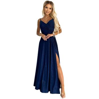 Numoco Krátké šaty Dámské společenské šaty Chara tmavě modrá - Tmavě modrá