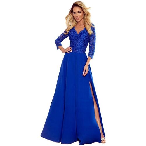 Textil Ženy Krátké šaty Numoco Dámské společenské šaty Amber královsky modrá Tmavě modrá