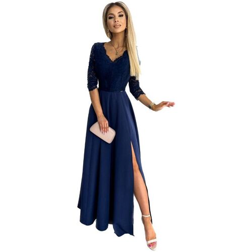 Textil Ženy Krátké šaty Numoco Dámské společenské šaty Amber navy Tmavě modrá